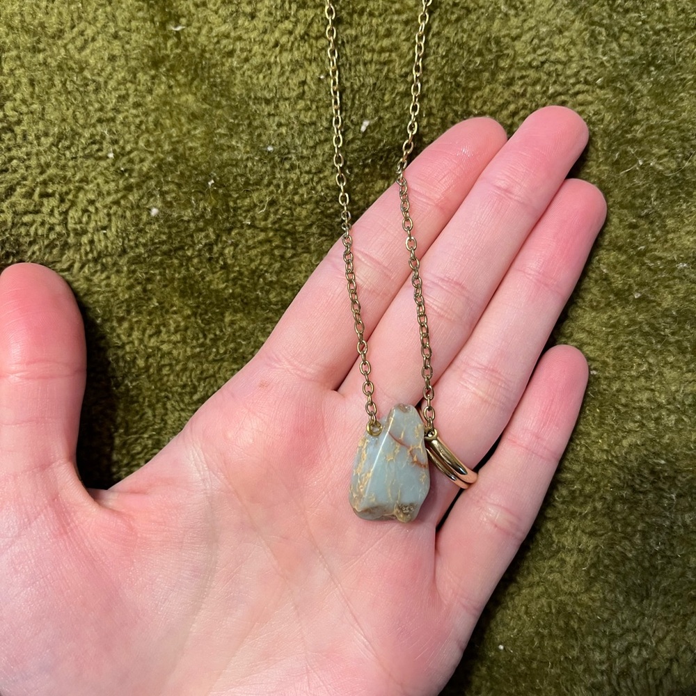 Authentic Australian Opal & Gold Necklace